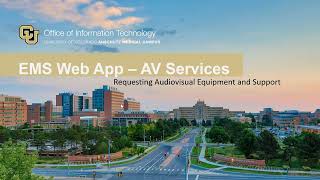 EMS Web App - Requesting AV Services
