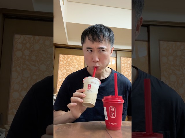 貢茶（ゴンチャ）の新作期間限定･紅はるかミルクティー+お芋パールのガチreviewします🍠