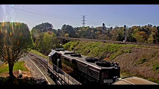 Southern Railway High Hood GP38-2 5000 leads TVRM Passenger Train Chattanooga TN Railcam 4/3/21!!!