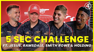 Jesus, Ramsdale, Smith Rowe & Holding PLAY the 5 Second Challenge