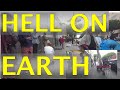 Hell on Earth at Skid Row Homeless Encampment Downtown Los Angeles