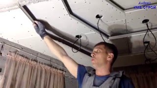 потолки из гипсокартона - трансформер часть 6 / plasterboard ceilings - transformer part 6(в этом видео я показываю как собрать потолок в 4 уровне с нишей под занавеску и с подсветкой, под названием..., 2016-01-03T14:30:39.000Z)