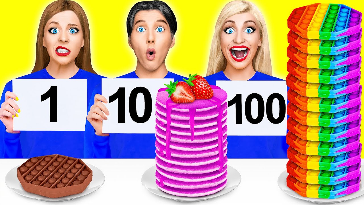 100 Katmanlar Gida Mücadelesi | Lezzetli Mutfak Hack'ler Multi DO Best