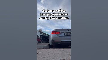 Catless down pipe resonator delete stock muffler.