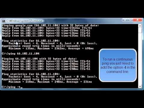 How to ping a website.
