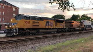 Got Lucky! Two UP double stack intermodal trains pass by in 30 minutes.