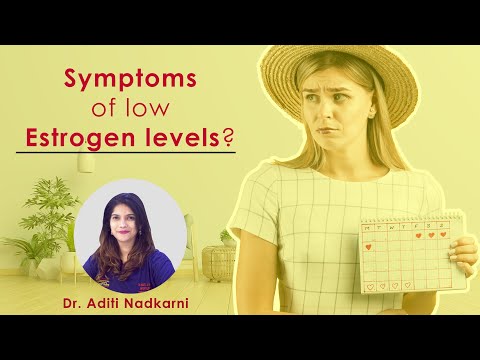 What are the symptoms of low estrogen levels?