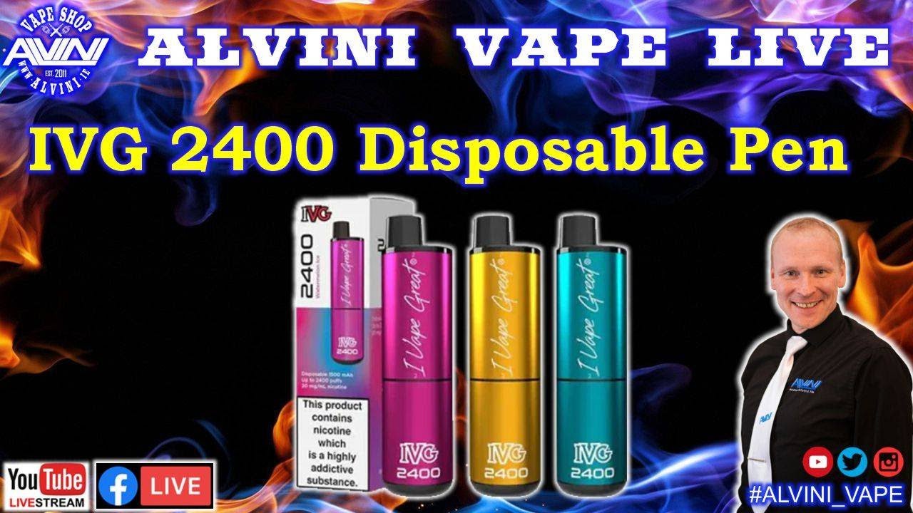 IVG 2400 Disposable Vape Pen Review YouTube