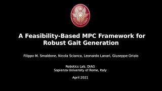 A Feasibility-Based MPC Framework for Robust Gait Generation