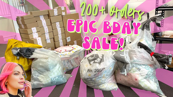 STUDIO VLOG #14 | EPIC BDAY SALE  | 200+ Orders  -...