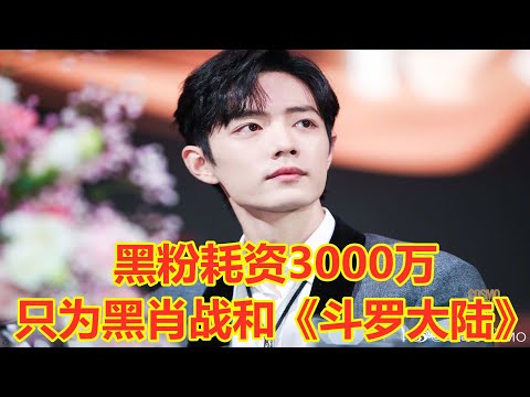 黑粉耗资3000万只为黑肖战和《斗罗大陆》，幕后推手浮出水面