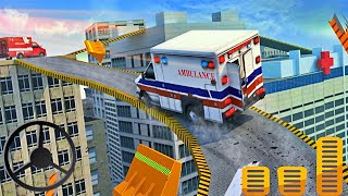 Roof Jumping Ambulance Simulator - Impossible Stunts - New Android Gameplay screenshot 2