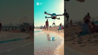 LA BEACH FAIL! 🏖️ Automated Drone Steals Sunbather's Umbrella! | California Tech Humour Short