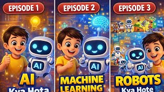 👉 AI Kya Hai + Machine Learning + Robots 🤖 | Kids Learning Urdu (Ep 1-3)