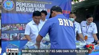 BNN Musnahkan 28,7 Kg Sabu dan 167 Pil Ekstasi - iNews Pagi 16/06