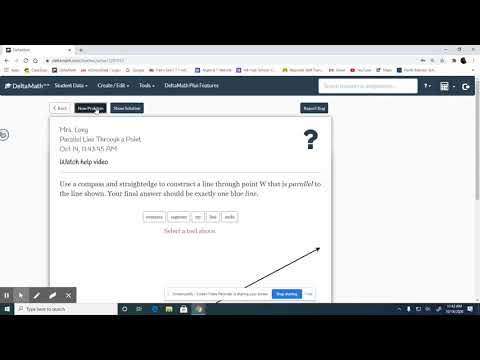 Construction: Parallel line through a point