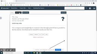 Construction: Parallel line through a point