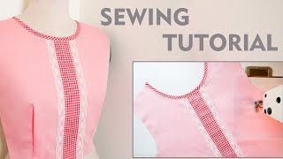 How To Sew Round Neckline | Sewing Tips And Tricks | Thuy Sewing