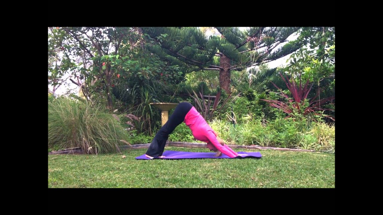 Modified Sun A yoga poses for back pain