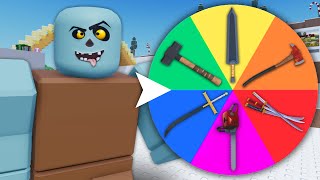 RANDOM WHEEL chooses my WEAPON in Combat Warriors.. (Roblox)