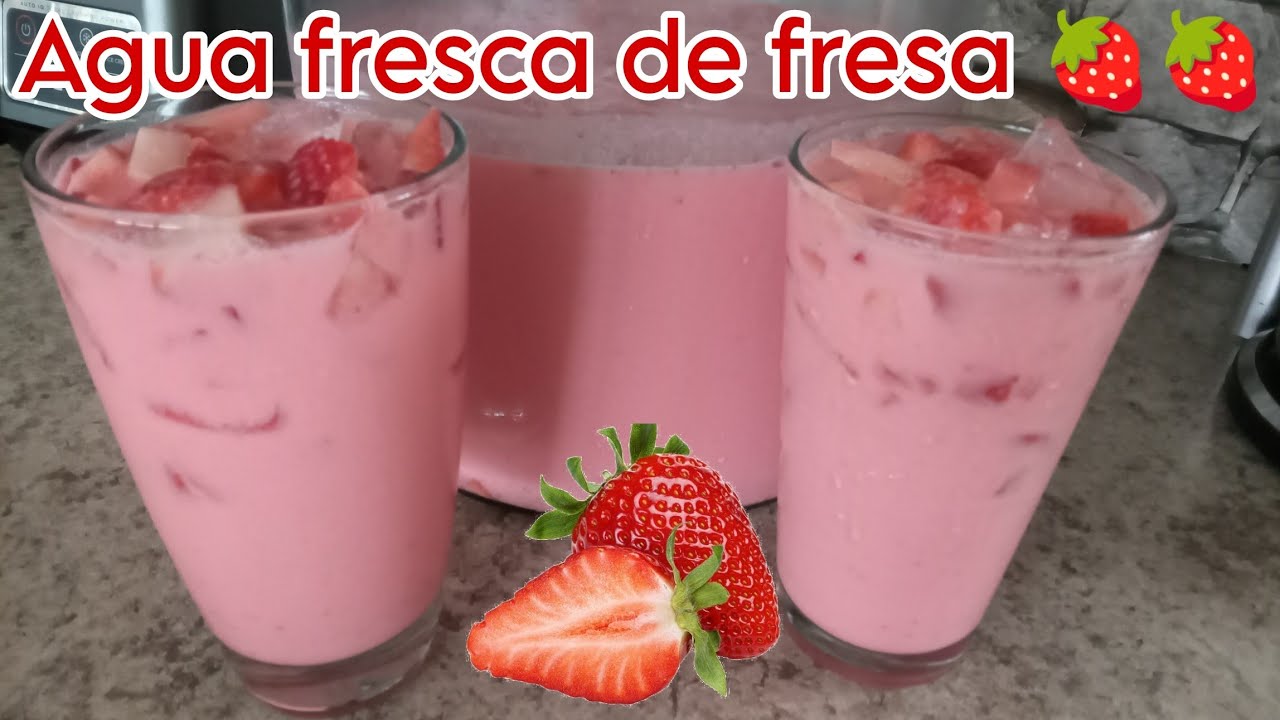 Agua De Fresa Receta