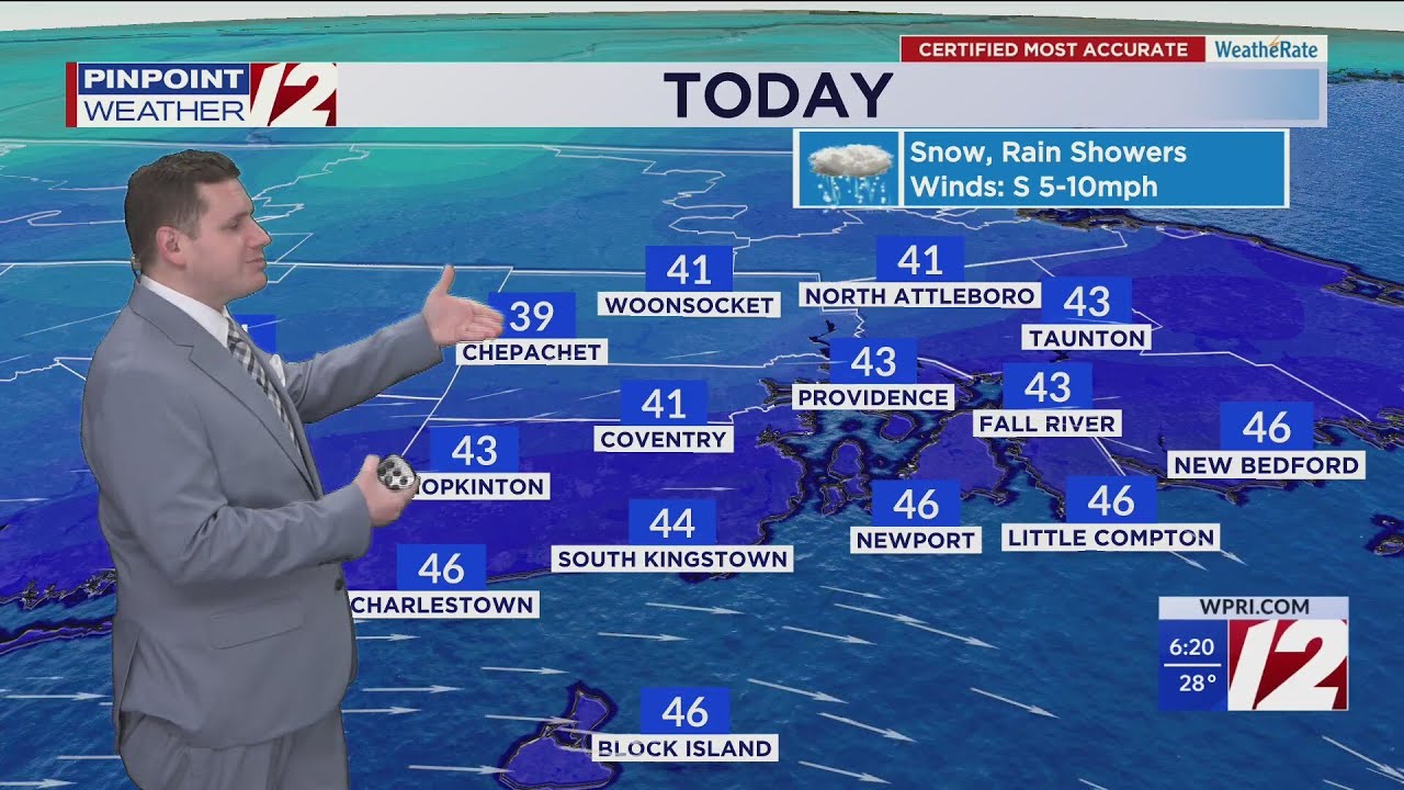WPRI 12 Weather Forecast 12/6/25: Passing Rain & Snow This Morning ...