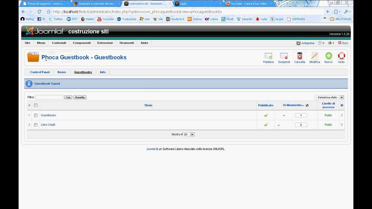 Guestbook joomla YouTube
