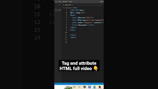 What is tag and attribute in HTML HTML tutorial in Tamil