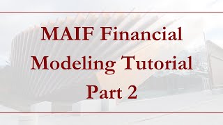 MAIF Modeling Tutorial Part 2