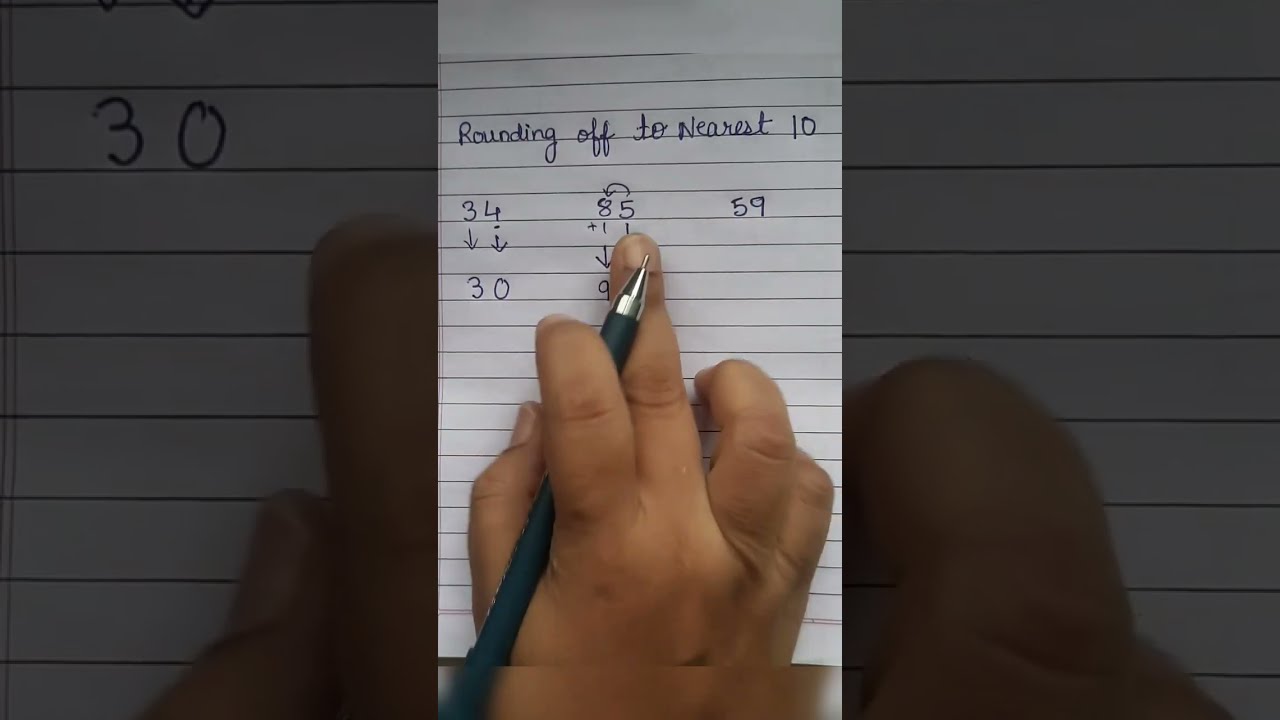 ROUNDING OFF TO THE NUMBER NEAREST 10 HOW ROUND