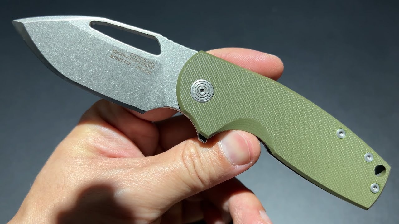 SOG STOUT FLK - Olive Drab CRYO D2 Stonewashed / ยืม มีดพับขนาดเล็ก คุณภาพไม่เล็ก