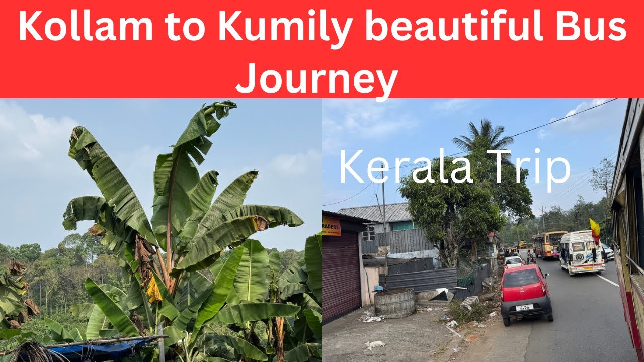 Kollam to Thekkdy Beautiful train and Bus journey 