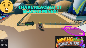 I Have finally hit 1T blocks |Roblox Mining Simulator 2