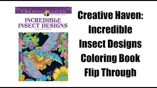 Creative Haven Incredible Insect Designs Coloring Book Flip Through