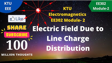 KTU Electromagnetics Module-2 | Electric Field Due to Line Charge Distribution