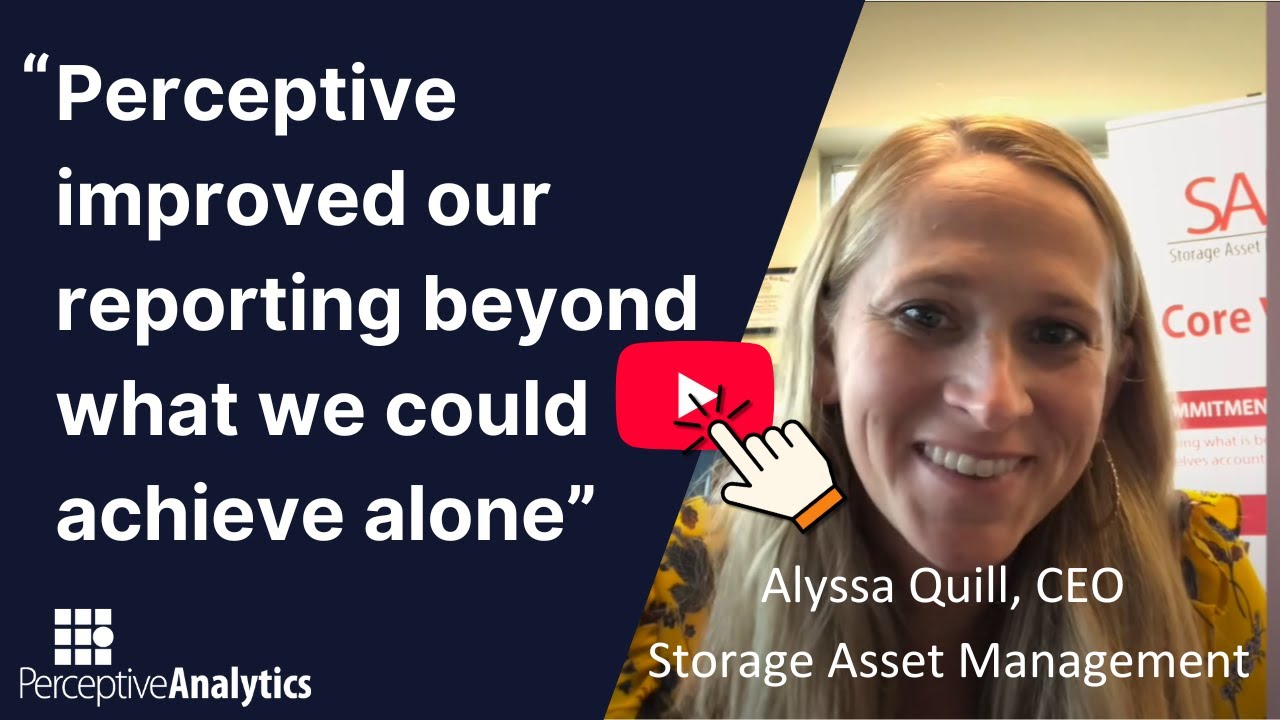 Alyssa Quill (CEO, Storage Asset Management)'s Experience with Perceptive Analytics YouTube