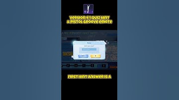 Version 4.1 Quiz Hint & Pistol Groove Emote #pubgmnextstarprogram #pubgmobile #pubgnewemote