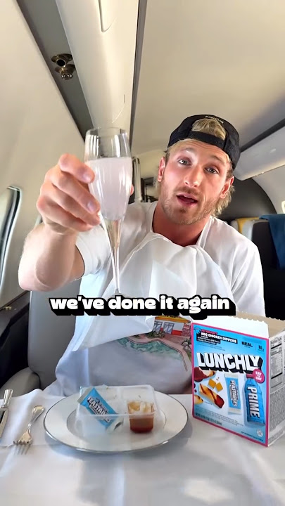 Logan Paul tries NEW MrBeast Lunchly! #loganpaul #lunchly #mrbeast #ksi #drinkprime #prime #shorts