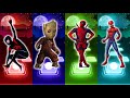 Miles Morales vs Groot vs Deadpool vs SpiderMan, Tiles Hop   Coffin Dance