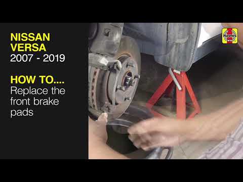 How to Replace the front brake pads on the Nissan Versa 2007 to 2019
