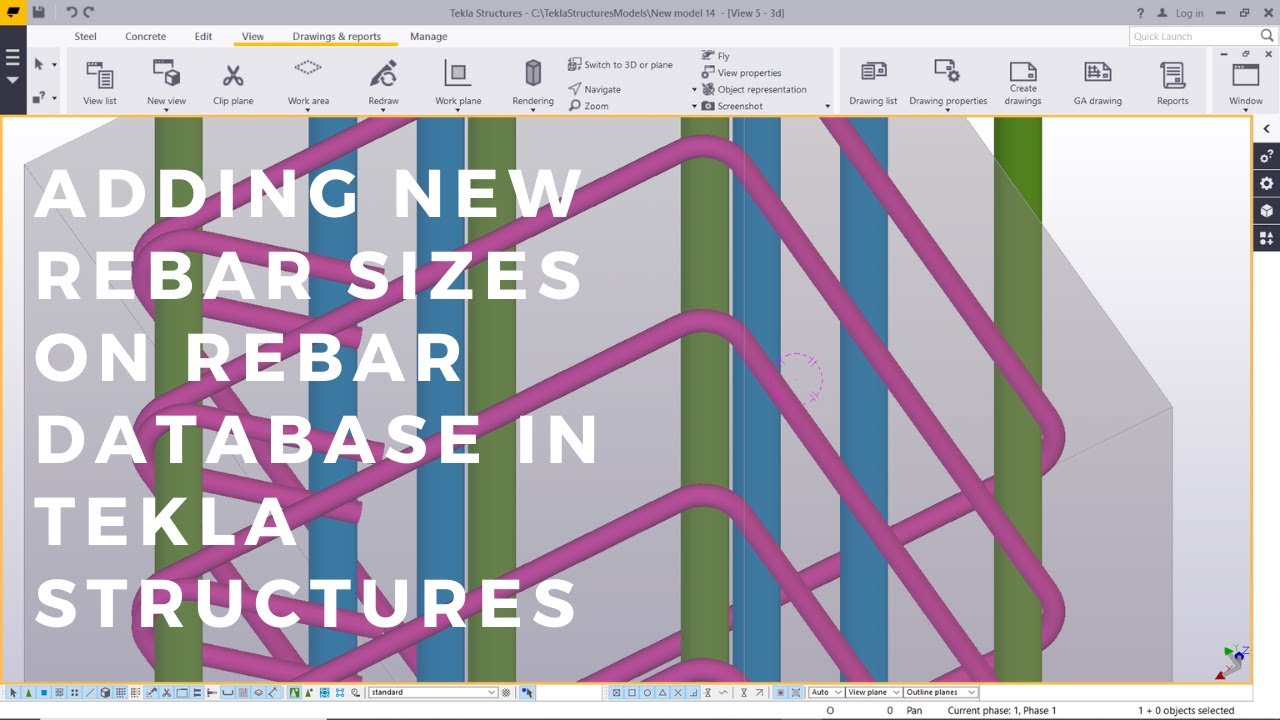 Adding new Rebar sizes on REBAR DATABASE Tekla Structures YouTube