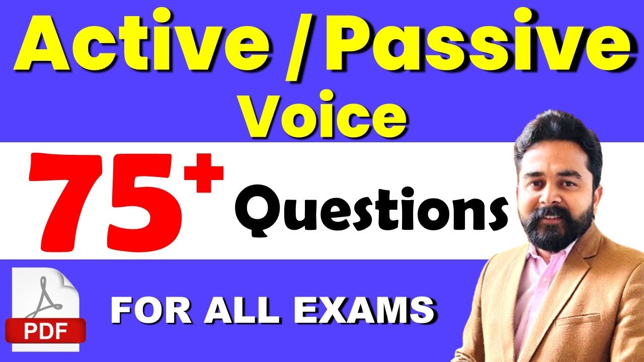 Active Passive Voice 75+ Questions | For SSC CHSL, CGL, MTS, CPO, SBI ...