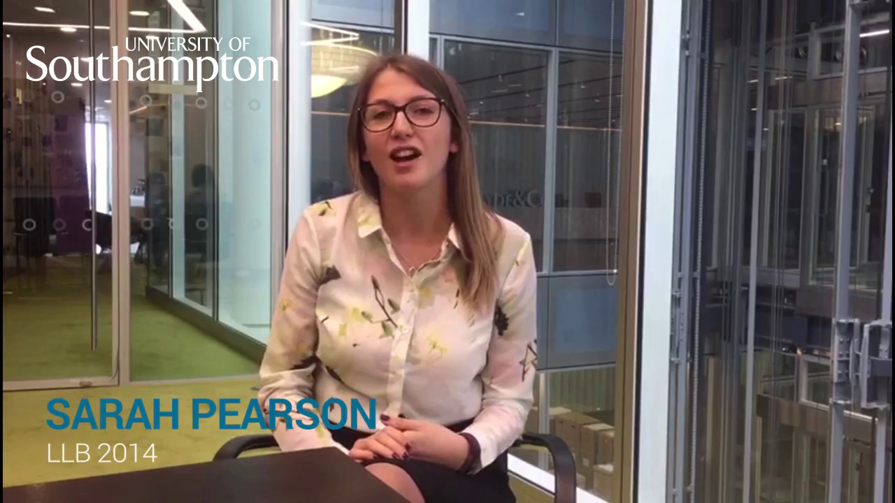 Sarah Pearson LLB video testimonial YouTube