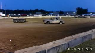Fowlerville Family Fair 2019 Figure Eight CONSI Big cars July 24 2019 Fowlerville Michigan