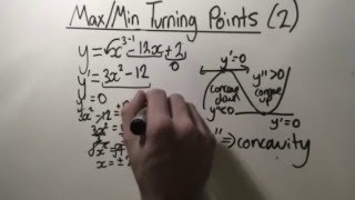 How To Find Max and Min Turning Points (Without Second Derivative)