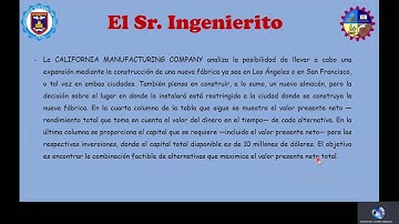 Programación Lineal Entera Binaria - Modelado Matemático de la CALIFORNIA MANUFACTURING COMPANY.