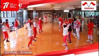 Hari Merdeka remix dj tiktok & mamae I senam kreasi I zumba choreo by Zin Kokom