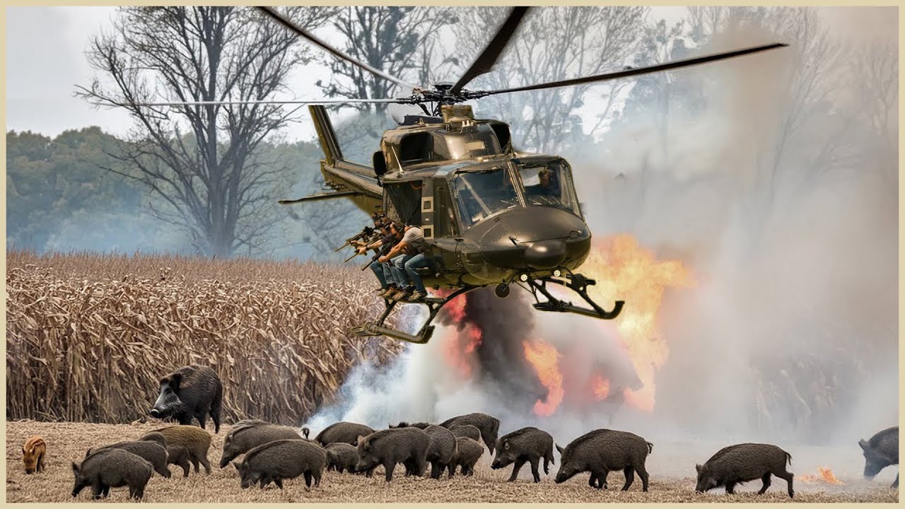 Amazing: How Do American Hunters And Farmers Deal With Million Of Wild Boar By Helicopter And Guns