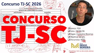 Concurso TJ-SC 2026: análise do edital e dicas de estudo