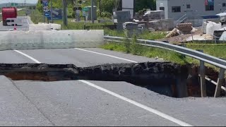 Sinkhole still gaping in Frederick Maryland